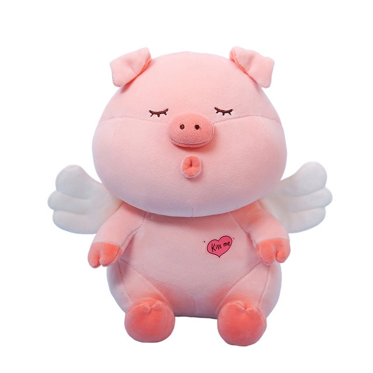 Wholesale 25cm Super Soft Cute Animal Toy Huggable Stuffed Plush Pink Pig