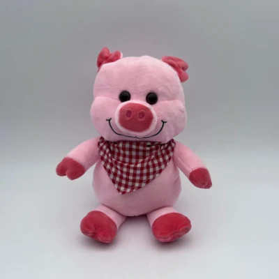 Simpatico maialino giocattolo farcito regalo animale peluche maiale in vestito regalo elastico morbido peluche bambola giocattolo maiale
